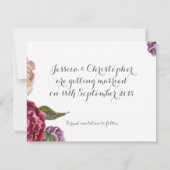 ボヘミアングレー＆パープルフラワーのSave the Dateカード セーブザデート (裏面)