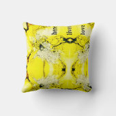 ボヘミアンコンテンポラリーイエローウェビング装飾用クッション クッション (裏面)