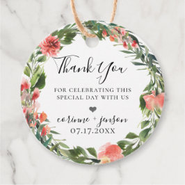 ボヘミアンコーラルフラワーリース フェイバータグ