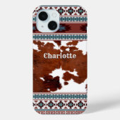 ボヘミアンサウスウエスタンコウィド女性のカーボーイスタイル Case-Mate iPhoneケース (裏面)