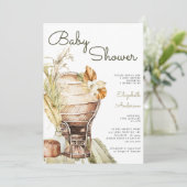 ボヘミアンサファリグリーンパンパスボホベビーシャワー 招待状 (スタンド正面)