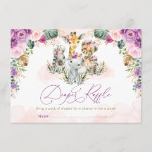 ボヘミアンサファリジャングルベビーシャワーおむつラッフル