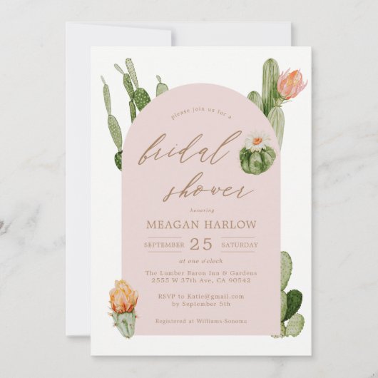 ボヘミアンサボクサボサボザードブライダルシャワー招待 招待状 (正面)