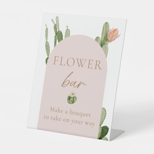 ボヘミアンサボスデザートフラワーバー標識 台座サイン (正面)