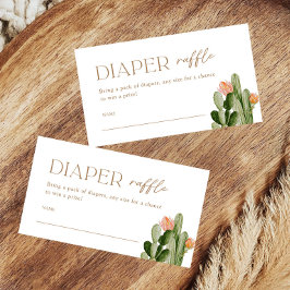 ボヘミアンサボツおむつラッフルチケットインサート エンクロージャーカード