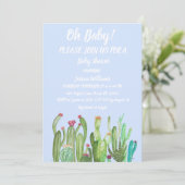 ボヘミアンサボツブルーボーイガールウォーターベビー 招待状 (スタンド正面)