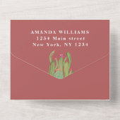 ボヘミアンサボテン砂漠の赤ちゃん男女兼用シャワー オールインワン招待状 (裏面)