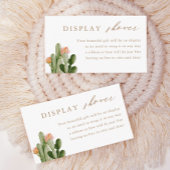 ボヘミアンサボテン表示シャワーインサート エンクロージャーカード