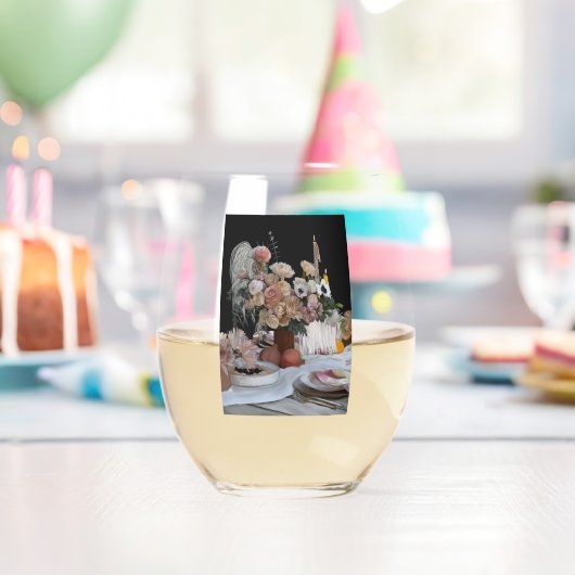 ボヘミアンサマーテーブルエスケープ ステムなしワイングラス (インサイチュ (バースデー))
