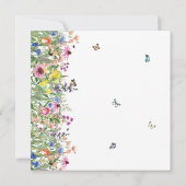 ボヘミアンサマーワイルドフラワーフローラブライダルシャワー 招待状 (裏面)