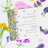 ボヘミアンサマーワイルドフラワーフローラブライダルシャワー 招待状