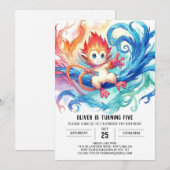 ボヘミアンサル誕生日 招待状 (正面/裏面)