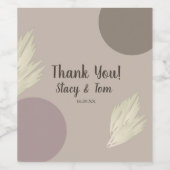 ボヘミアンサンキューパンパスシェイプナチュラル ワインラベル (シングルラベル)