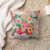 ボヘミアンサンダー – バードトロピカルティール(緑がかった色)緑の花 クッション (ブランケット)