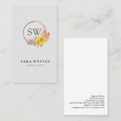 ボヘミアンサンフラワーズモノグラムコンサルタント 名刺 (正面/裏面)