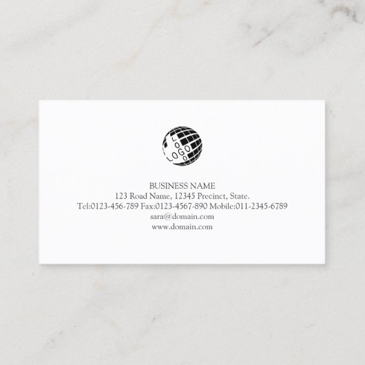 ボヘミアンサンフラワーズモノグラム結婚ズのコンサルタントバス 名刺 (裏面)