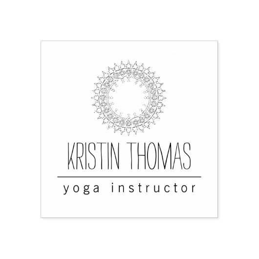 ボヘミアンサンマンダラパーソナライズされたラ ラバースタンプ (インプリント)