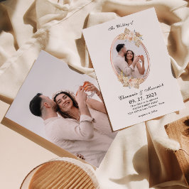 ボヘミアンサークルボーダー2写真結婚ズ 招待状