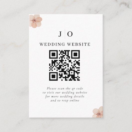 ボヘミアンシックテラコッタ結婚フローラ エンクロージャーカード (正面)