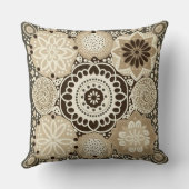 ボヘミアンシックニュートラルカラーズ装飾用クッション クッション (裏面)