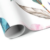 ボヘミアンシックフローラボホガールバースデーパーティー ラッピングペーパー (ロールコーナー)