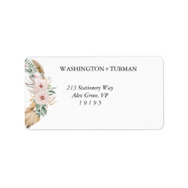 ボヘミアンシックフローラ差出人住所ラベル用品 ラベル