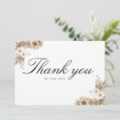 ボヘミアンシックフローラ結婚ズ サンキューカード (スタンド正面)