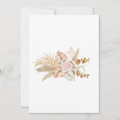 ボヘミアンシックフローラ結婚ズ セーブザデート (裏面)