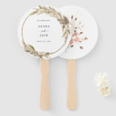 ボヘミアンシックフローラ結婚ズ ハンドファン (正面&裏面)