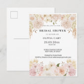 ボヘミアンシックフローラ結婚ズ ポストカード (正面/裏面)