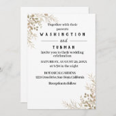 ボヘミアンシックフローラ結婚式招待状カード 招待状 (正面/裏面)