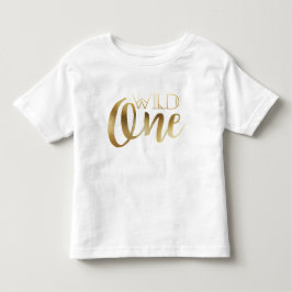 ボヘミアンシックワイルドワン | Tribal Gold Foil トドラーTシャツ