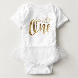 ボヘミアンシックワイルドワン | Tribal Gold Foil ベビーボディスーツ