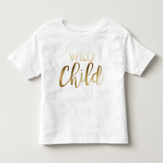 ボヘミアンシック反抗的な子ども | Tribal Gold Foil トドラーTシャツ (正面)