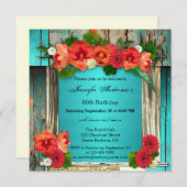 ボヘミアンシック大人の誕生日パーティーへの招待 招待状 (正面/裏面)