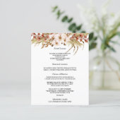 ボヘミアンシック結婚フローラのメニューカード (スタンド正面)