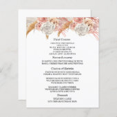 ボヘミアンシック結婚フローラのメニューカード (正面/裏面)