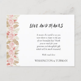 ボヘミアンシック結婚フローラサンキューカード ポストカード