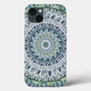 ボヘミアンシャビーシックマンダラドットアートデザイン iPhone 13ケース