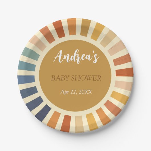 ボヘミアンシャワー70sボホサンシャインボヘミアン ペーパープレート (正面)