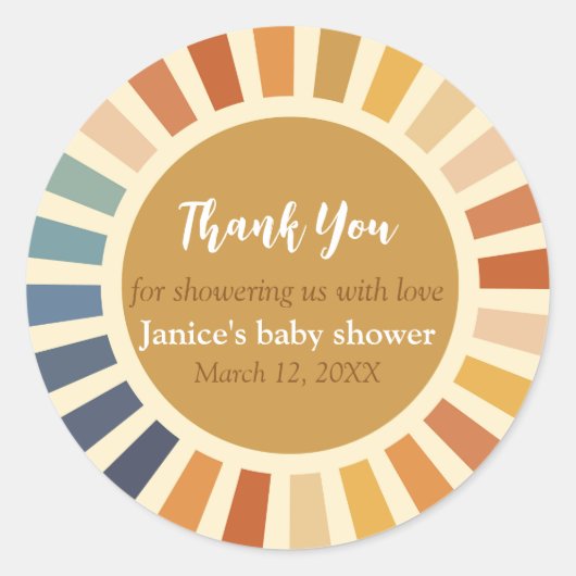 ボヘミアンシャワー70sボホサンシャインボヘミアン ラウンドシール (正面)