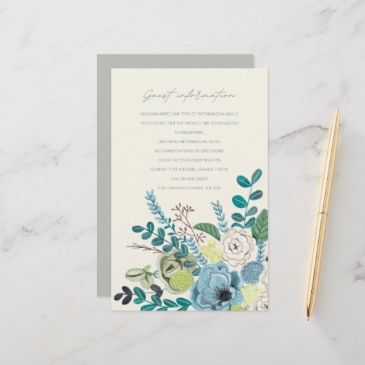 ボヘミアンシーグリーンシックフラワーズゲスト情報 (正面/裏面インサイチュ)