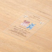 ボヘミアンジェンダーリビール アクリル招待状 (レイダウン)