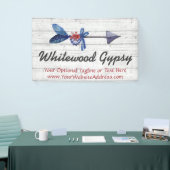 ボヘミアンジプシーアローアワフェザー&ビーズ素朴ウッド 横断幕 (トレードショー)