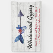 ボヘミアンジプシーアローアワフェザー&ビーズ素朴ウッド 横断幕 (縦)