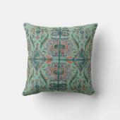 ボヘミアンジャングルデコールBOHOアラベスクタイル模様 クッション (裏面)