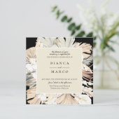 ボヘミアンジャングルフレーム結婚式招待状 招待状 (スタンド正面)