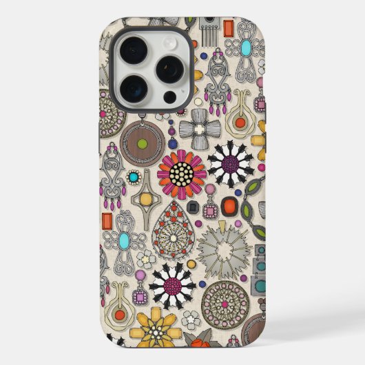 ボヘミアンジュエリーリネン iPhoneケース (裏面)