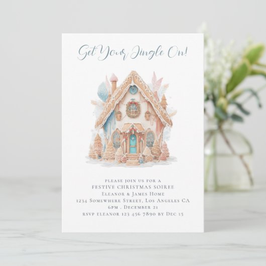 ボヘミアンジンジャーブレッドハウスメリークリスマス 招待状 (スタンド正面)