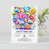 ボヘミアンスイートチョコレートバースデー 招待状 (スタンド正面)